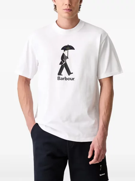 Tricou Barbour cu imagine alb