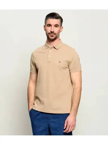 Tricou polo Tommy Hilfiger bej