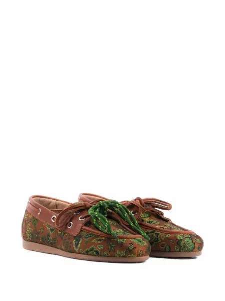 Pantofi loafer Posa din jacard maro