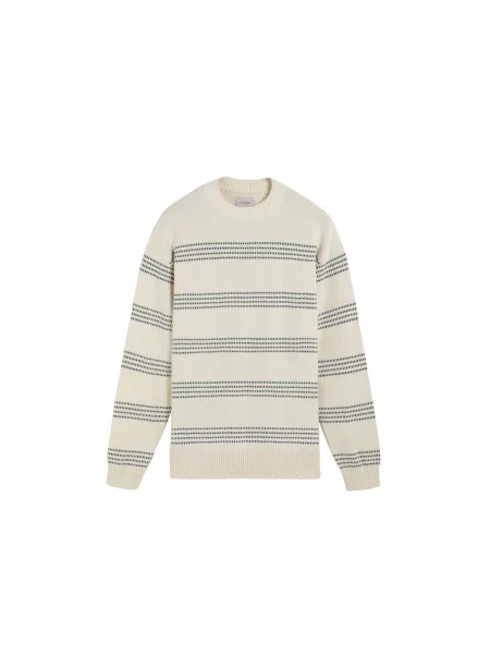 Scalpers Pulover albastru marin / verde închis / murdar alb