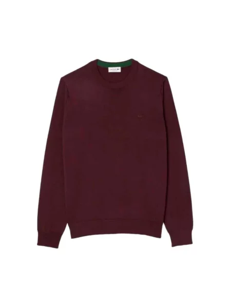 Sweter Lacoste wełniany czerwony