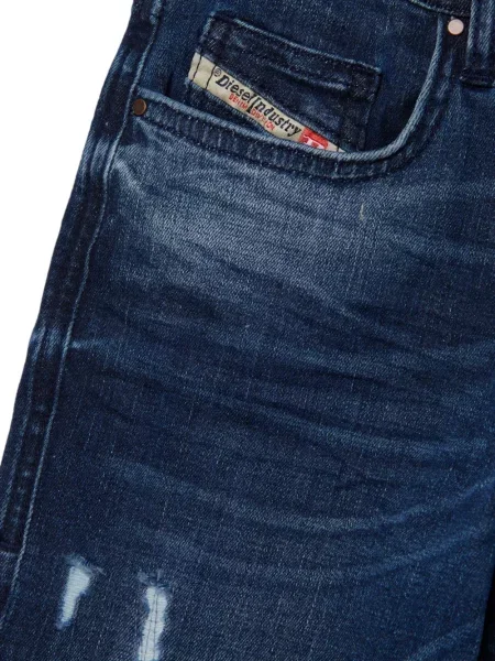 Jeansy straight leg dziecięce Diesel niebieskie