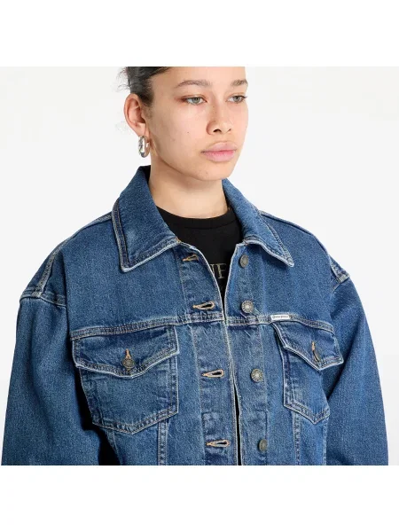 Kurtka Guess JEANS Oversize Trucker Jacket Gj Medium Wash S niebieska