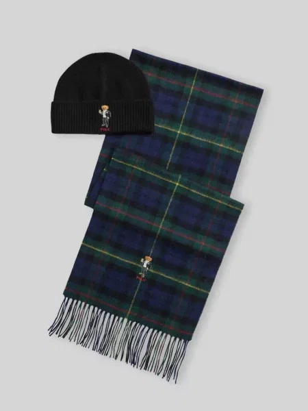 Polo Ralph Lauren Zestaw szalik i czapka Kolorowy zielona