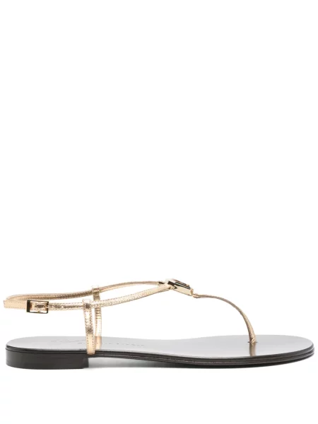Sandale Giuseppe Zanotti fără toc auriu