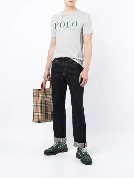 Koszulka Polo Ralph Lauren z nadrukiem niebieska