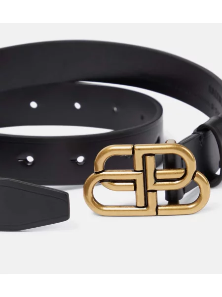 Curea Balenciaga din piele negru