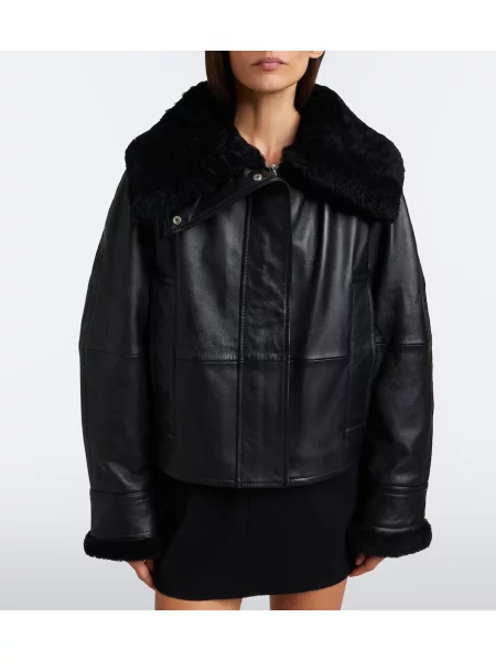 Geanta de piele Sportmax negru