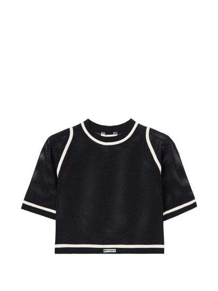 Тениска Palm Angels с автограф черно