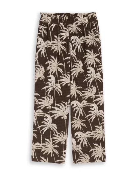 TOM TAILOR DENIM Hlače devine dlake camel / smeđa bijela