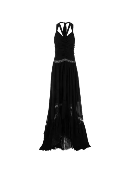 Rochie plisată Blumarine cu volane plisat de costum negru