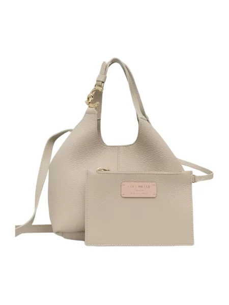 Coccinelle torebka crossbody skórzana beżowa