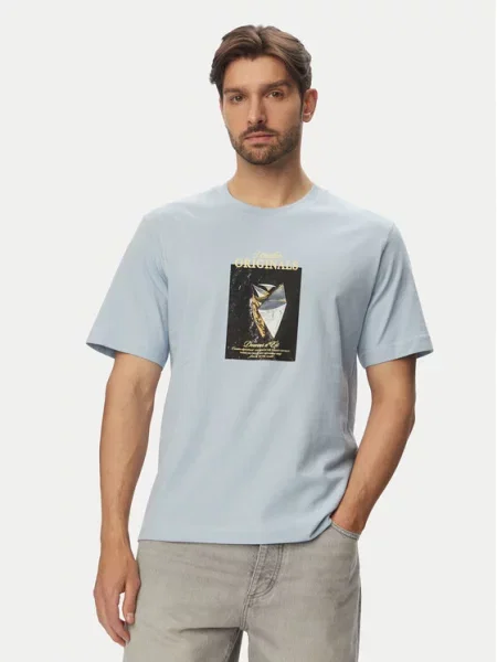 Тениска Jack & Jones синьо