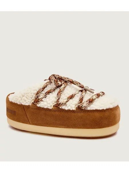 Moon Boot Căptușite mules încălțăminte EVX |zamsz |z dodatkiem wełny | shearling maro