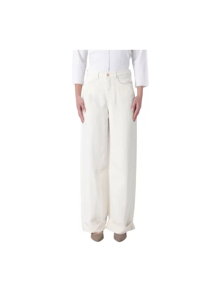 Szerokie jeansy Emporio Armani białe