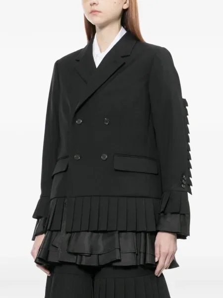 Plisirani blejzer Noir Kei Ninomiya crna