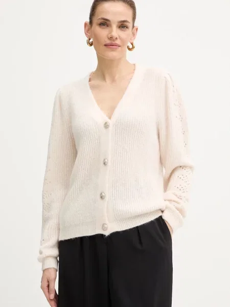 Morgan cardigan din amestec de lână bej MPLAY albastru