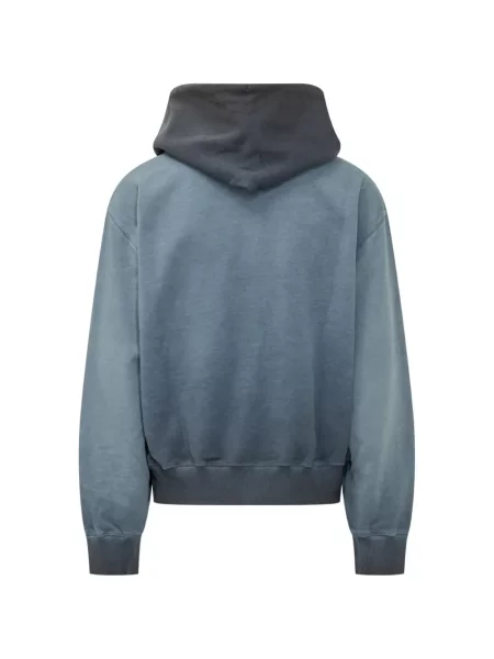 Hanorac cu glugă Off-white cu imagine alb