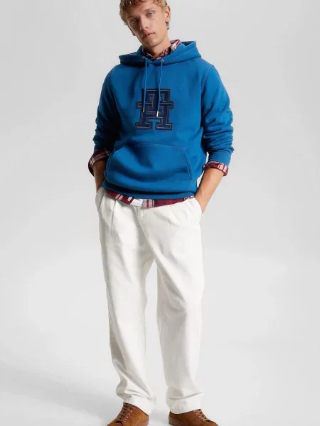 Толстовка Tommy Hilfiger с аппликацией синяя