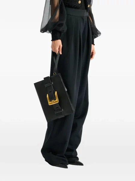 Geantă plic Balmain din piele negru