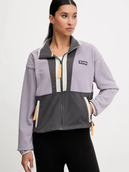 Columbia bluza polarowa Backbowl II FZ Fleece wzorzysta fioletowy