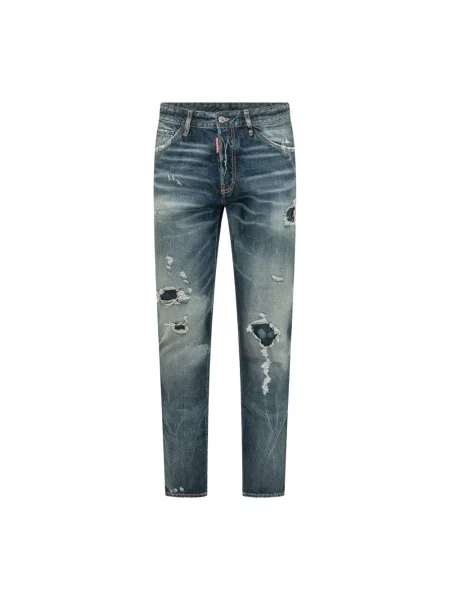 Jeansy Dsquared2 typu teddy niebieskie