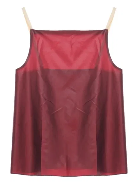Satynowa podkoszulka Carven czerwona