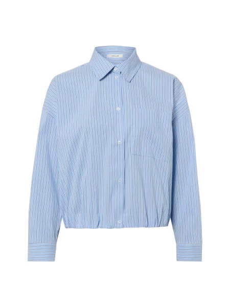 Bluzka koszulowa o kroju regular fit z kołnierzykiem Opus biała