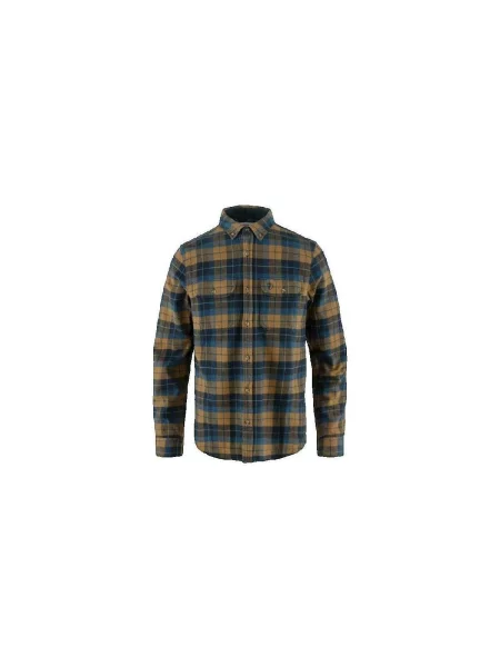 Pánska košeľa Fjällräven Singi Heavy Flannel tmavo tmavá/pohánkovo hnedá