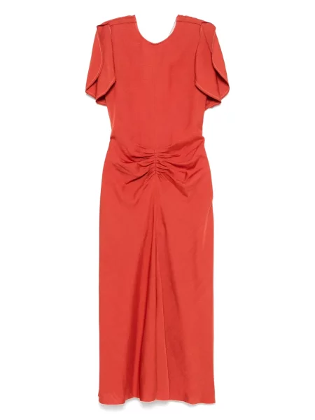 Rochie Victoria Beckham drapată roșu