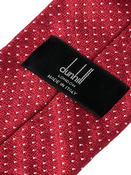 Cravată Dunhill din jacard roșu