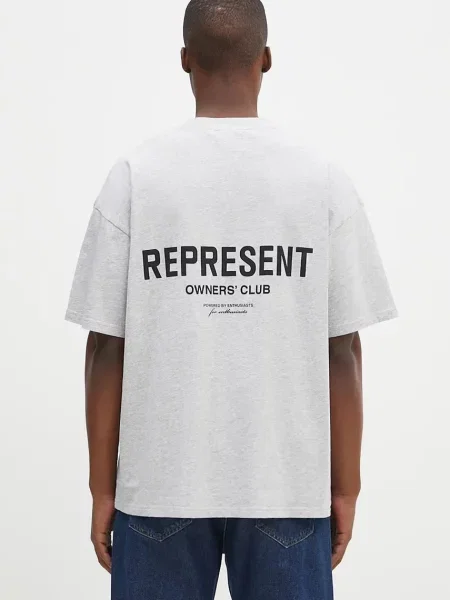 T-shirt REPRESENT Represent Owners Club T-Shirt Ash Grey M siva