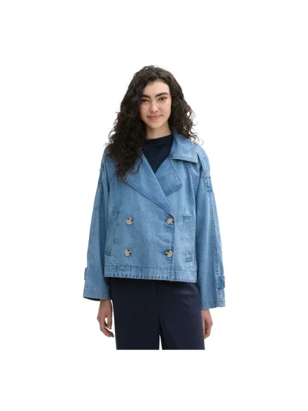 Kurtka jeansowa Tom Tailor casual niebieska