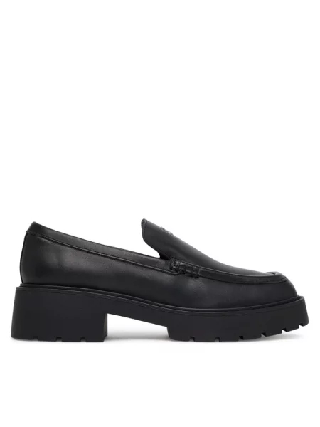 Loafersy Calvin Klein Jeans wełniane wsuwane czarne