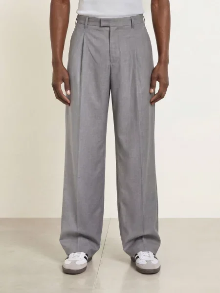 About:Blank Chino Kalhoty Tailored Wide Fit šedá