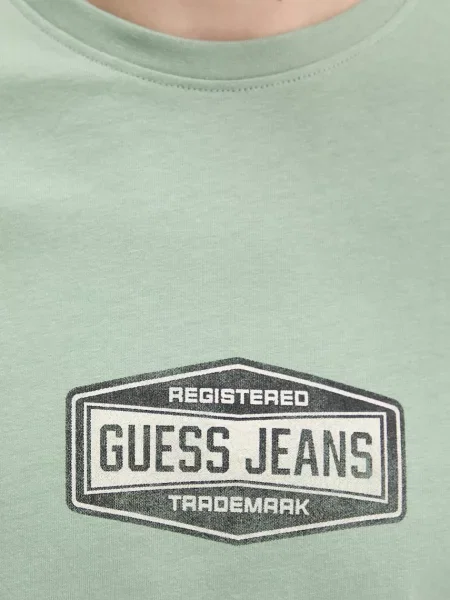 Футболка Guess Jeans з принтом зелений