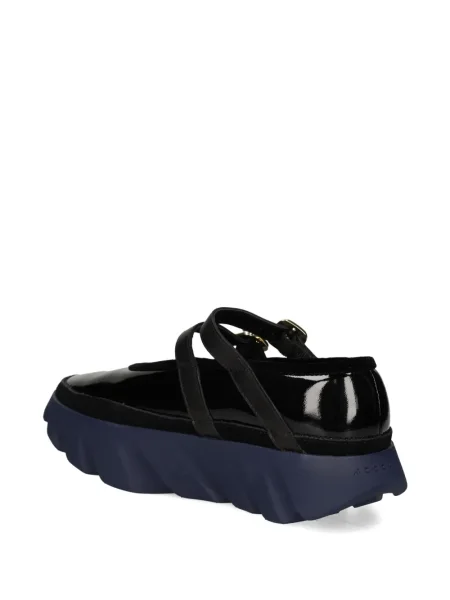 Pantofi cu toc 4ccccees din piele fără toc cu cataramă negru