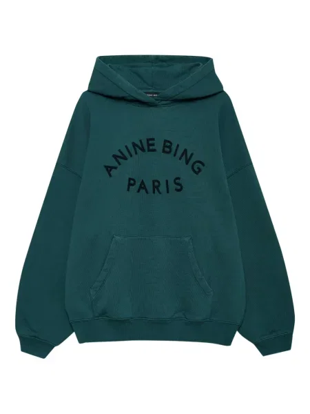 Bluza z kapturem Anine Bing z kapturem zielona