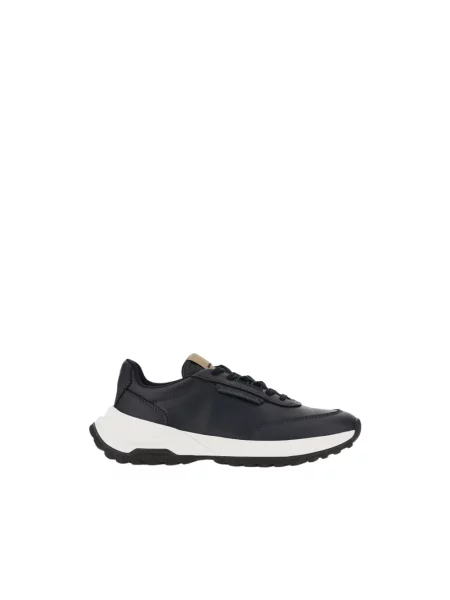 Sneakersy Emporio Armani skórzane niebieskie