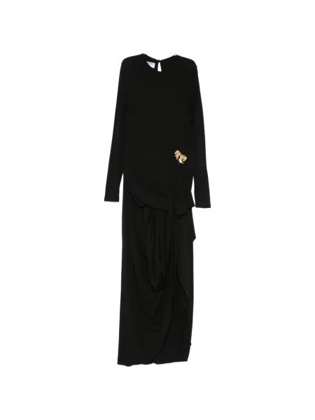 Rochie maxi Moschino cu funde negru