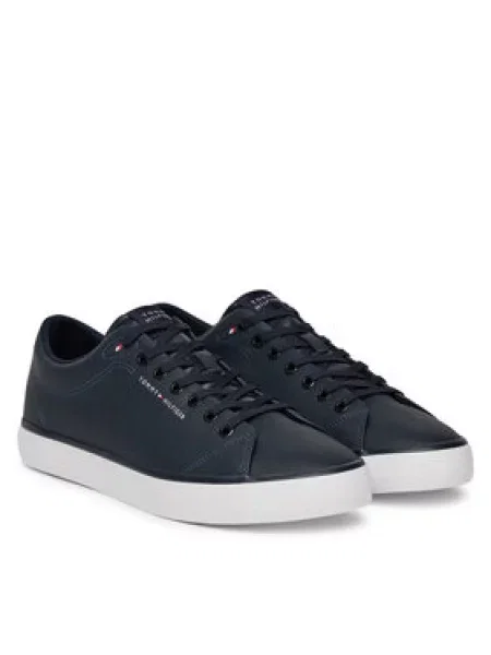 Tommy Hilfiger Sneakersy Hi Vulc Core Low Lth Ii Ess Tmavomodrá bílé