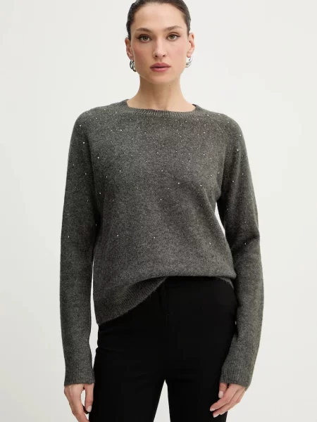 Pulover s primesjo volne Morgan MFETE siva