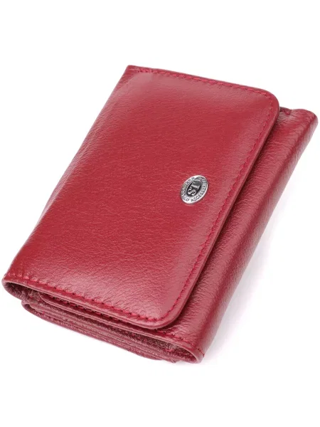 Кожаный кошелек St Leather Accessories бордовый