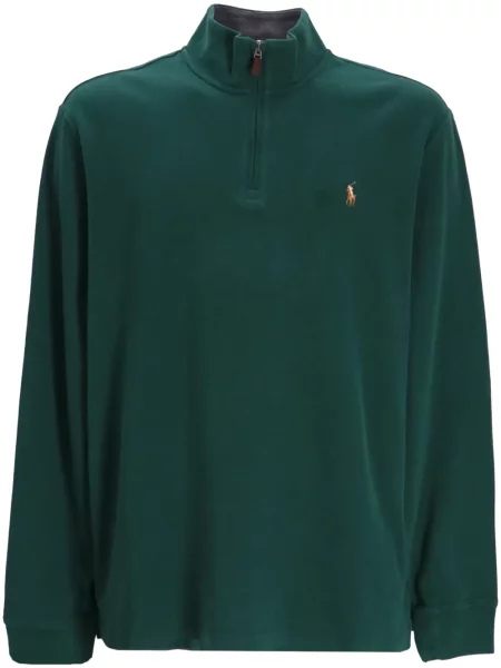 Tricou Polo Ralph Lauren cu broderie cu talie înaltă maro