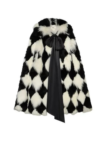 Geacă Blumarine cu funde tricotate negru