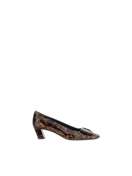 Czółenka Roger Vivier skórzana brązowa