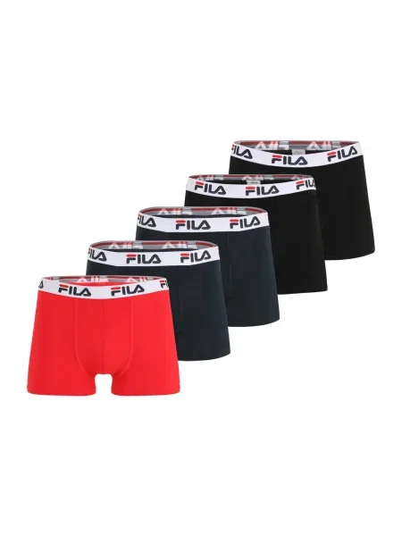 FILA Boxeri albastru marin / roșu intens / negru alb