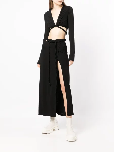 Apvynioti palaidinė be rankovių Dion Lee juoda