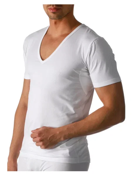 Mey Tričko S Výstřihem Do V Série Dry Cotton bílá
