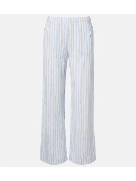 Pantaloni Velvet de in cu dungi albastru
